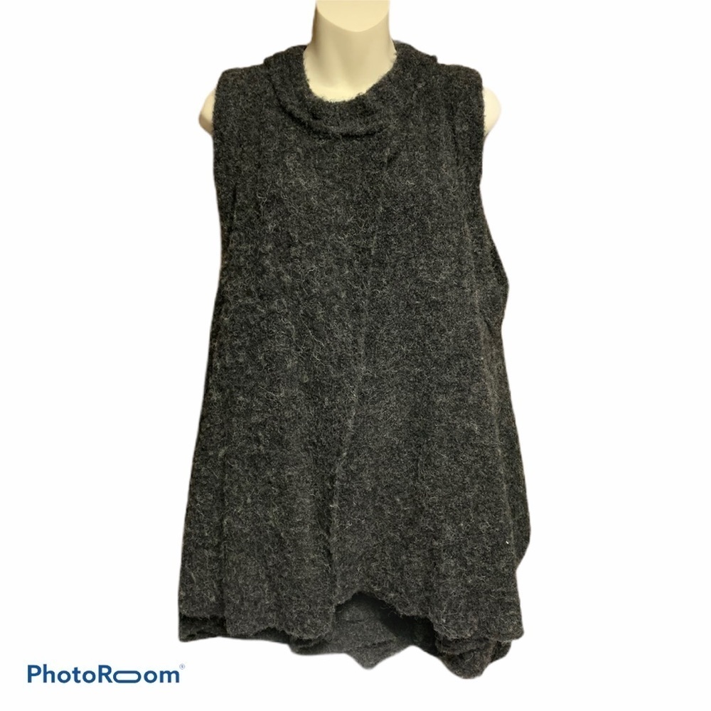 Free People small dark gray cape open front